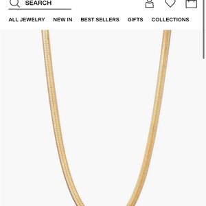 Mejuri Gold Herringbone Necklace